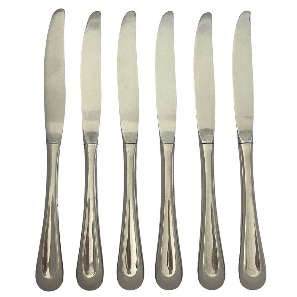 Oneida Satin Sand Dune Everyday Flatware Set Of 6 Dinner Knives Stainless Steel